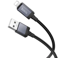 Дата кабель Hoco X118 Generic with display USB to Lightning 2.4A (1m) Black