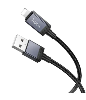 Дата кабель Hoco X118 Generic with display USB to Lightning 2.4A (1m) Black