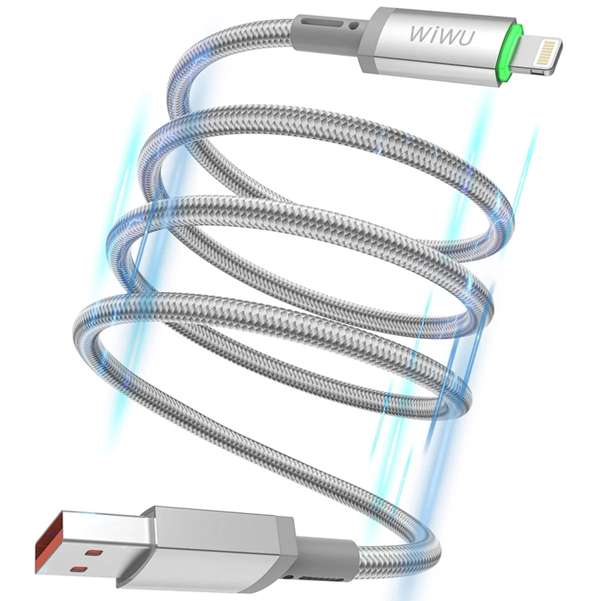 Дата кабель WIWU C081 Maglink USB to Lightning 12W (1m) Grey