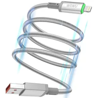 Дата кабель WIWU C081 Maglink USB to Lightning 12W (1m) Grey