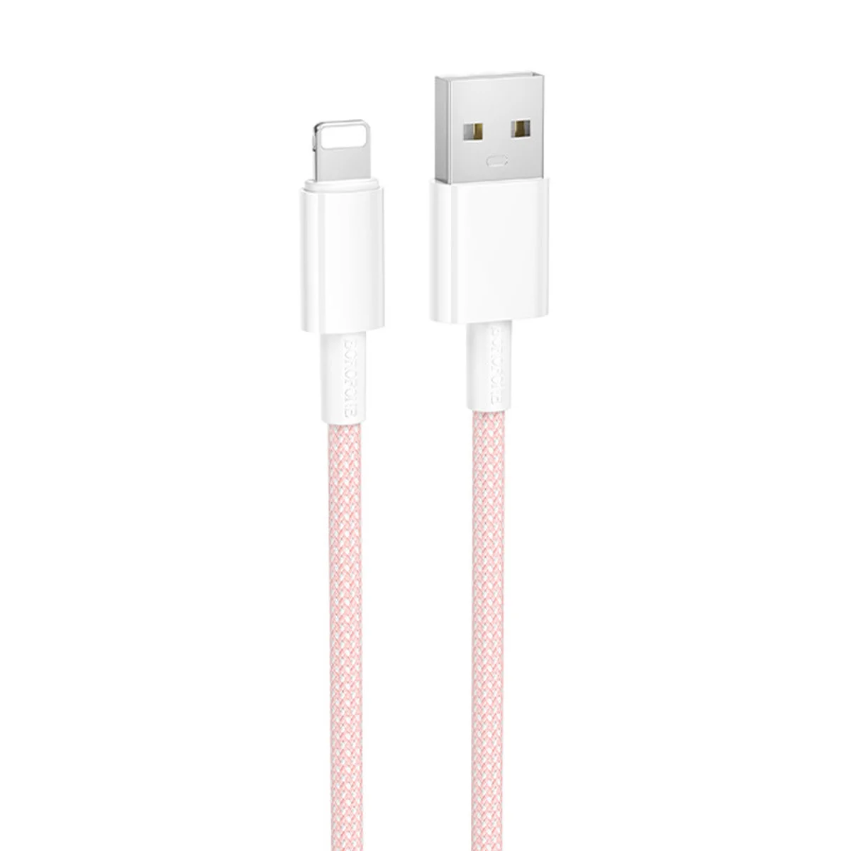 Дата кабель Borofone BX117 Source USB to Lightning 2.4A (1m) Pink