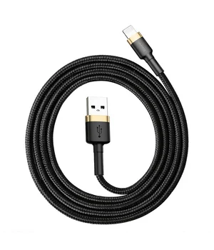 Дата кабель Baseus Cafule Lightning Cable 2.4A (1m) (CALKLF-B) Золотой / Черный