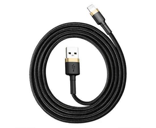 Дата кабель Baseus Cafule Lightning Cable 2.4A (1m) (CALKLF-B) Золотой / Черный