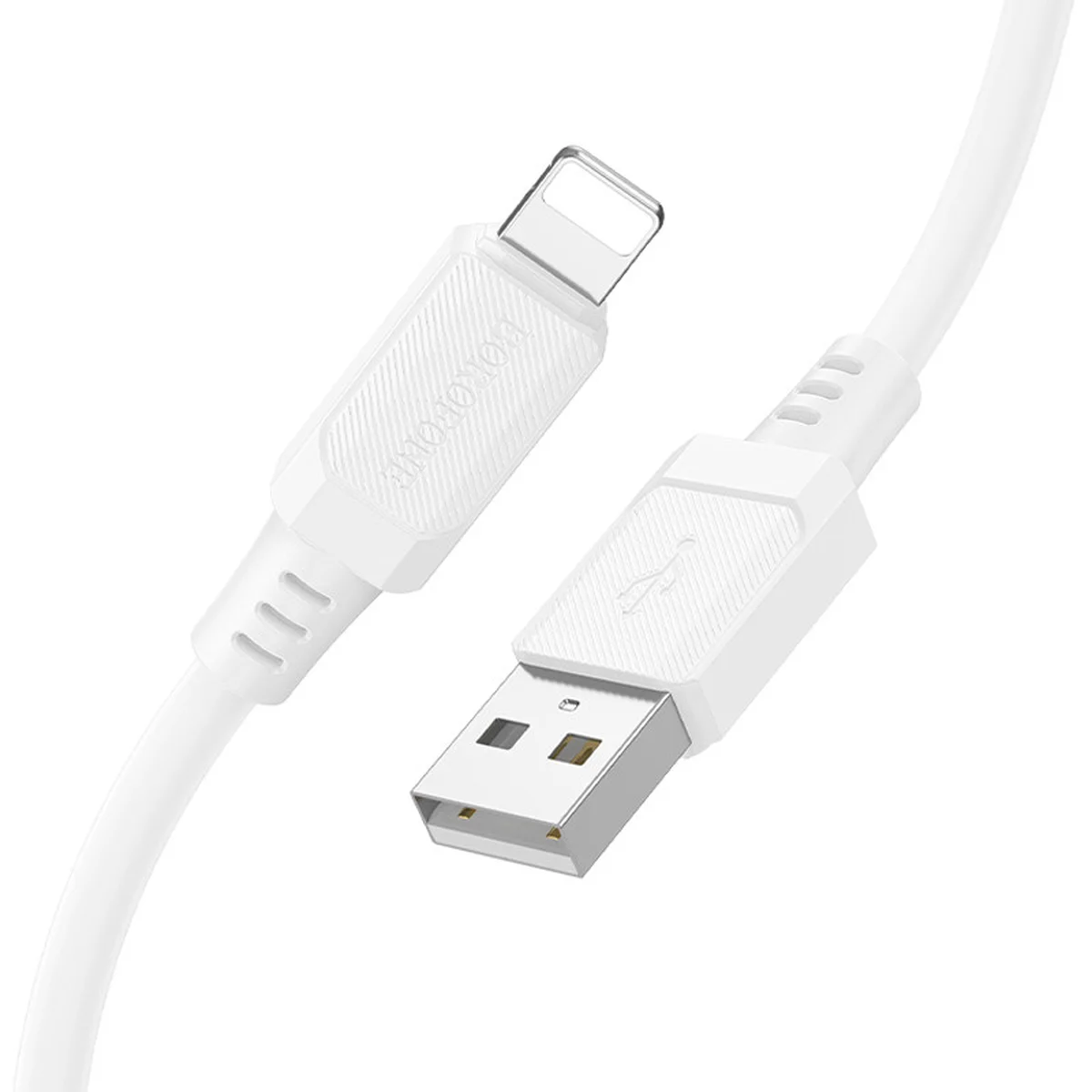 Дата кабель Borofone BX115 Lotto USB to Lightning 2.4A (1m) White