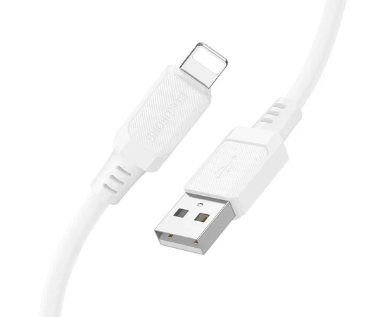 Дата кабель Borofone BX115 Lotto USB to Lightning 2.4A (1m) White