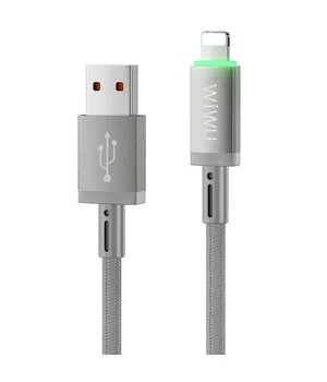 Дата кабель WIWU C081 Maglink USB to Lightning 12W (1m) Grey