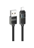 Дата кабель Hoco U137 Line with display USB to Lightning 2.4A/12W (1.2m) Black