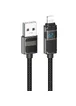 Дата кабель Hoco U137 Line with display USB to Lightning 2.4A/12W (1.2m) Black