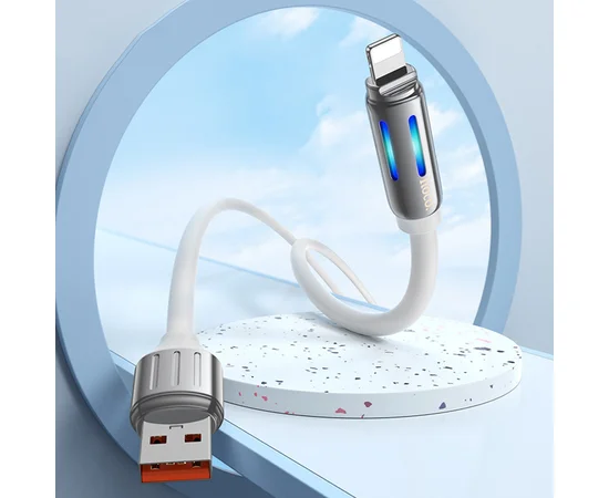 Дата кабель Hoco U136 Prize USB to Lightning 2.4A (1.2m) White