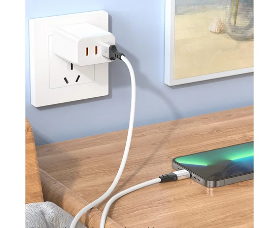 Дата кабель Hoco X86 Spear USB to Lightning (1m) White