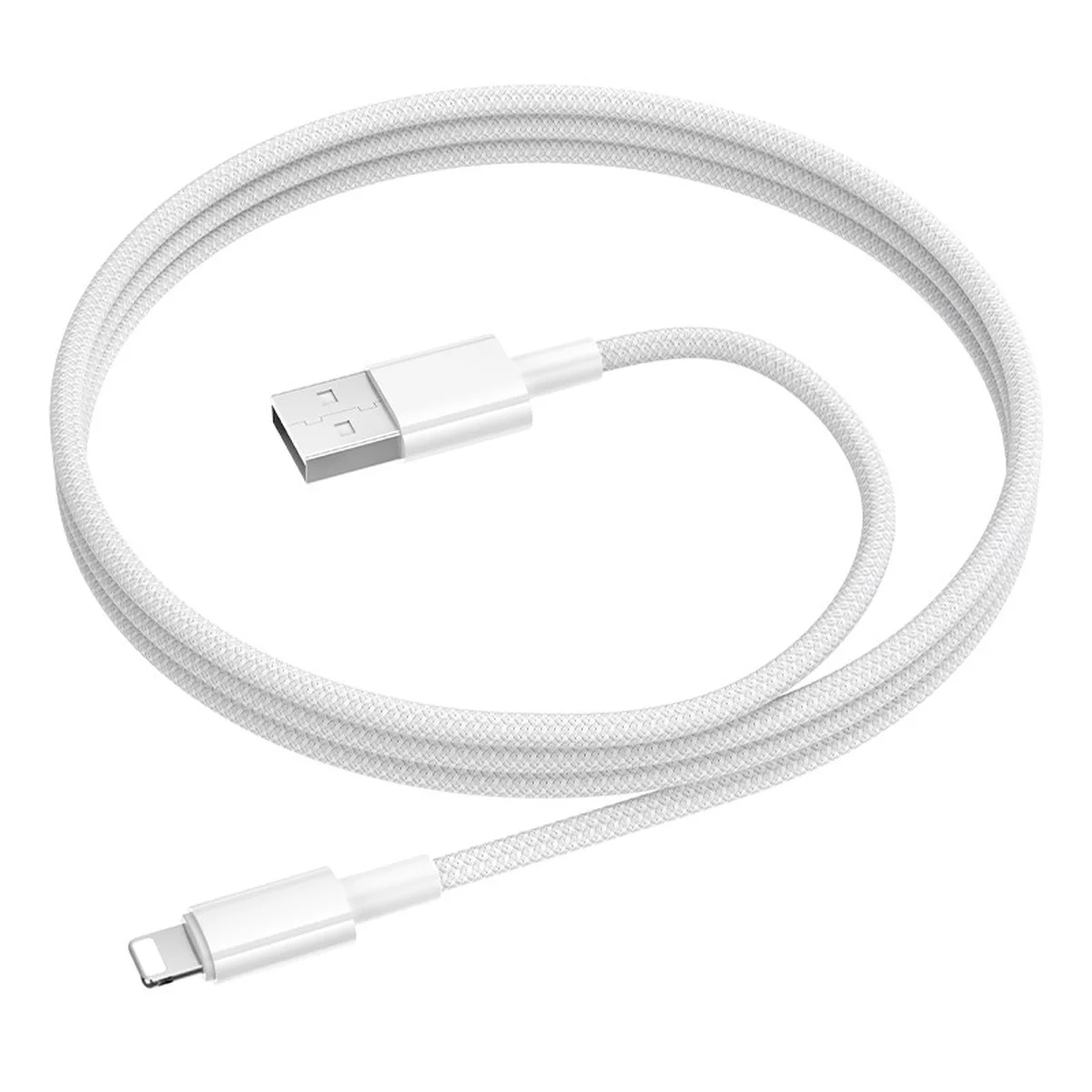 Дата кабель Borofone BX117 Source USB to Lightning 2.4A (1m) White