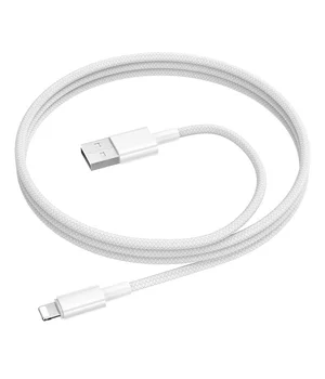 Дата кабель Borofone BX117 Source USB to Lightning 2.4A (1m) White