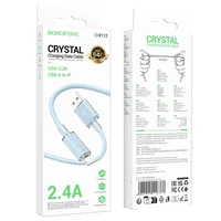 Дата кабель Borofone BX112 Lemon USB to Lightning 2.4A (1m) Blue