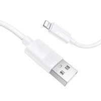 Дата кабель Borofone BX123 Leya USB to Lightning 12W (1m) White