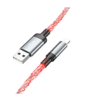 Дата кабель Hoco U112 Shine 2.4A USB to Lightning (1m) Gray