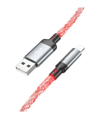 Дата кабель Hoco U112 Shine 2.4A USB to Lightning (1m) Gray
