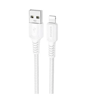Дата кабель Borofone BX116 Certain USB to Lightning 2.4A (1m) White