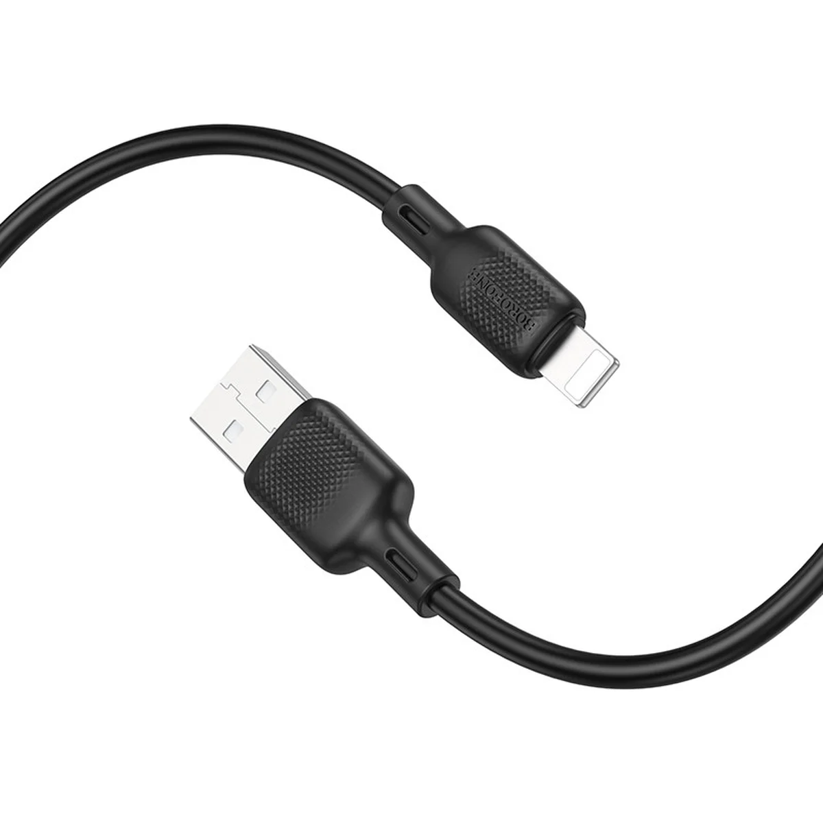 Дата кабель Borofone BX113 Lenny USB to Lightning 2.4A (3m) Black