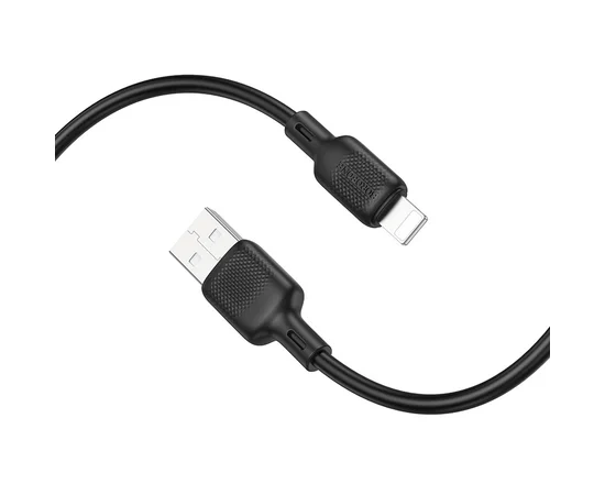 Дата кабель Borofone BX113 Lenny USB to Lightning 2.4A (3m) Black
