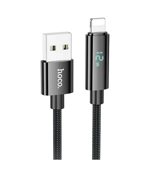 Дата кабель Hoco U125 Benefit 2.4A USB to Lightning (1.2m) Black Дата кабель Hoco U125 Benefit 2.4A USB to Lightning (1.2m) Black
