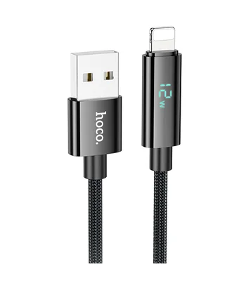 Дата кабель Hoco U125 Benefit 2.4A USB to Lightning (1.2m) Black