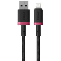 Дата кабель Baseus Dura Series Fast Charging USB to Lightning 2.4A (1m) (CB000122) Red / Black