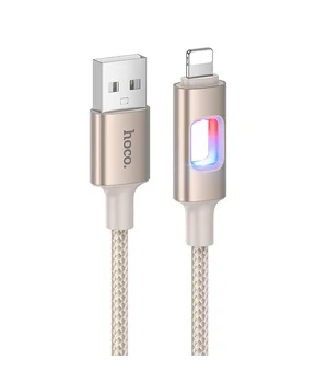 Дата кабель Hoco U144 New USB to Lightning 2.4A (1.2m) Gold