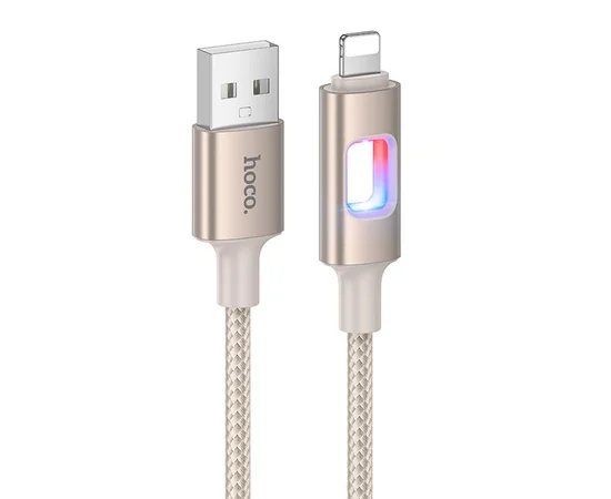 Дата кабель Hoco U144 New USB to Lightning 2.4A (1.2m) Gold