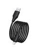 Дата кабель Hoco X124 Bien silicone USB to Lightning 2.4A (1m) Black