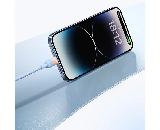 Дата кабель Baseus Discolor Series Fast Charging USB to Lightning 2.4A (1m) (P10374900) Galaxy Blue