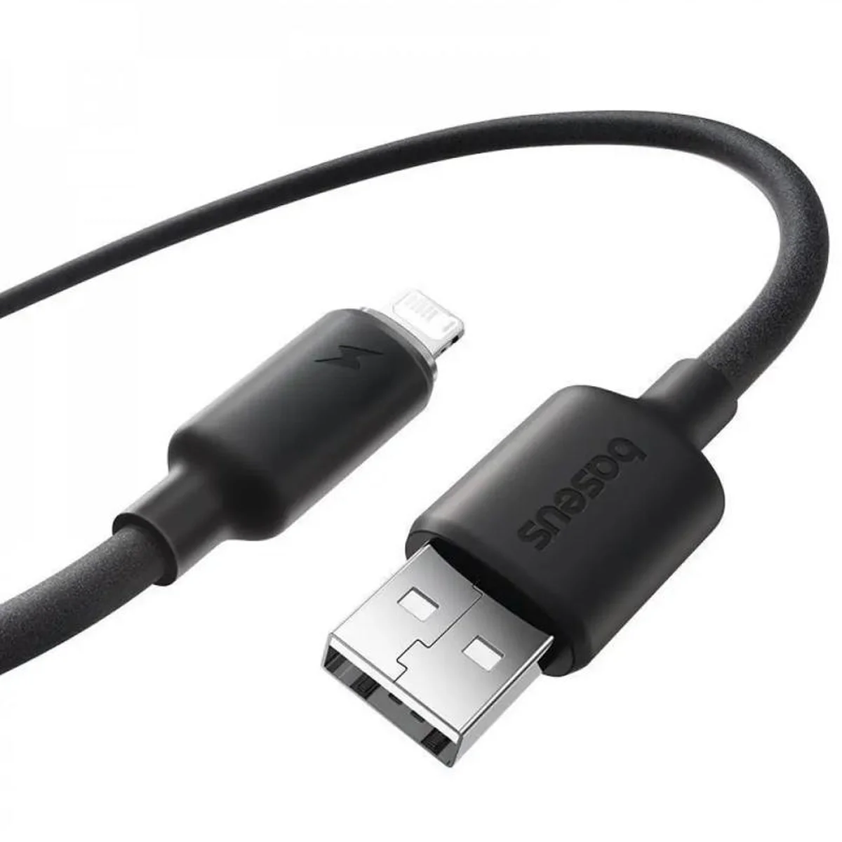 Дата кабель Baseus Foamed Silicone USB to Lightning 2.4A (1m) (E04269) Cosmic Black