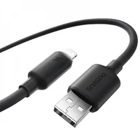Дата кабель Baseus Foamed Silicone USB to Lightning 2.4A (1m) (E04269) Cosmic Black