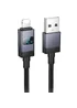 Дата кабель Hoco X118 Generous with display USB to Lightning 2.4A (1m) Black