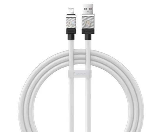 Дата кабель Baseus CoolPlay Series USB to Lightning 2.4A (1m) (CAKW00040) White