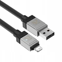 Дата кабель Baseus CoolPlay Series USB to Lightning 2.4A (1m) (CAKW00040) Black