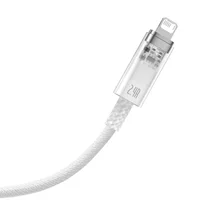 Дата кабель Baseus Explorer USB to Lightning 2.4A with Smart Temperature Control (1m) (CATS01000) White