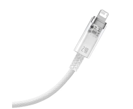 Дата кабель Baseus Explorer USB to Lightning 2.4A with Smart Temperature Control (1m) (CATS01000) White