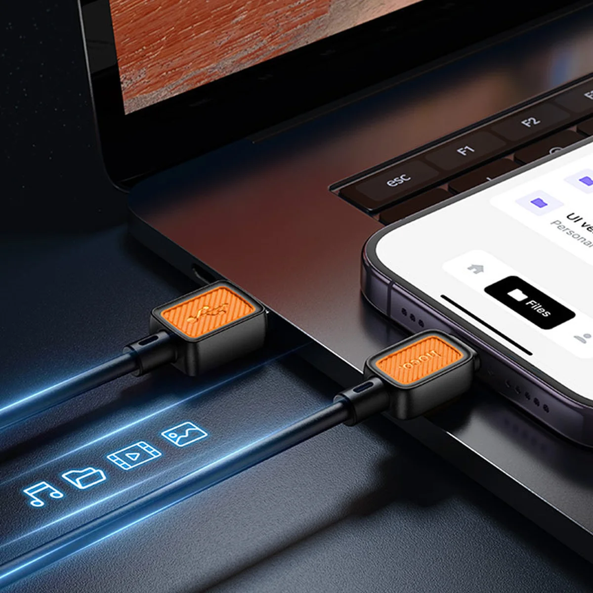 Дата кабель Hoco X108 Benefit USB to Lightning 2.4A (1m) Black