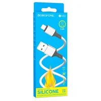 Дата кабель Borofone BX83 Famous USB to Lightning 2.4A (1m) White