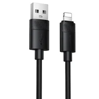 Дата кабель Borofone BX123 Leya USB to Lightning 12W (1m) Black
