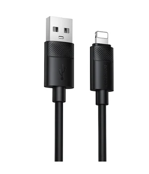 Дата кабель Borofone BX123 Leya USB to Lightning 12W (1m) Black