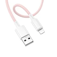 Дата кабель Borofone BX117 Source USB to Lightning 2.4A (1m) Pink