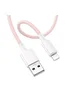 Дата кабель Borofone BX117 Source USB to Lightning 2.4A (1m) Pink