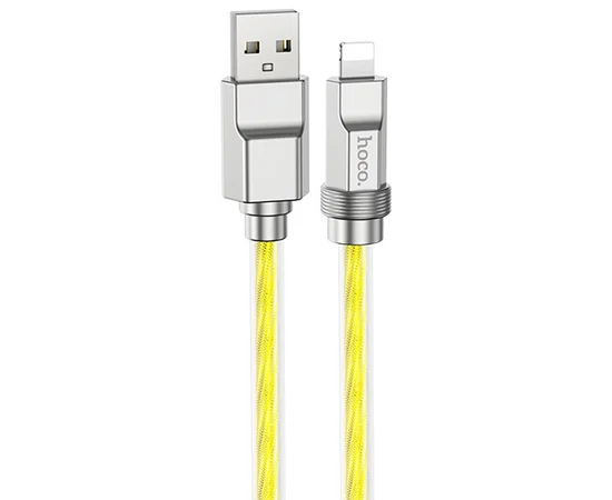 Дата кабель Hoco U113 Solid 2.4A USB to Lightning (1m) Gold