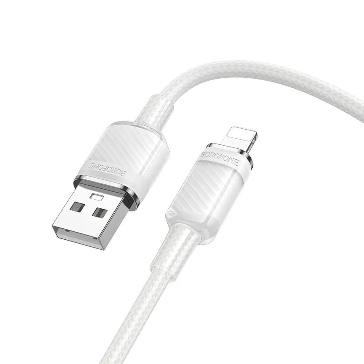 Дата кабель Borofone BU56 Succeed USB to Lightning 2.4A (1.2m) White