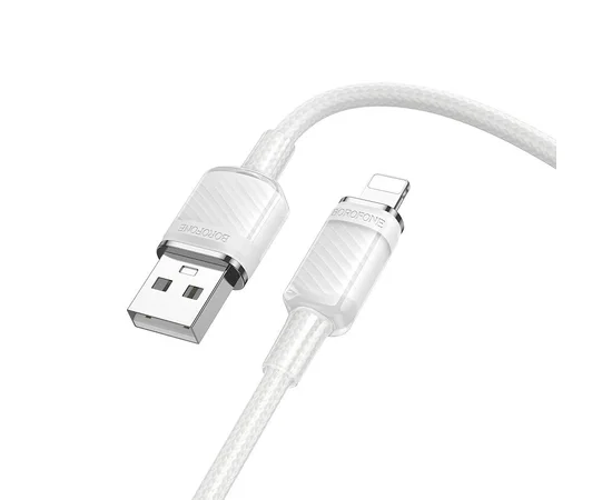 Дата кабель Borofone BU56 Succeed USB to Lightning 2.4A (1.2m) White