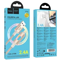 Дата кабель Hoco U144 New USB to Lightning 2.4A (1.2m) Gold