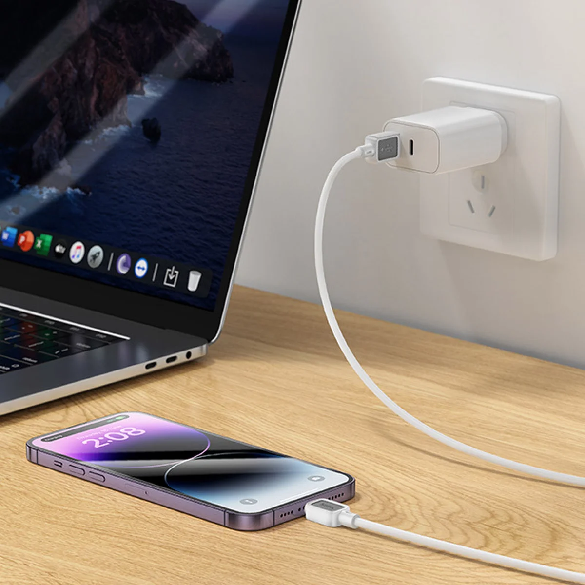 Дата кабель Hoco X108 Benefit USB to Lightning 2.4A (1m) White