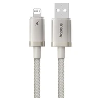 Дата кабель Baseus Titanium Alloy Fast Charging USB to Lightning 2.4A (1m) (P10378102) Galaxy Titanium Gold