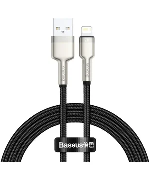 Дата кабель Baseus Cafule Series Metal USB to Lightning 2.4A (2m) (CALJK-B0) Black